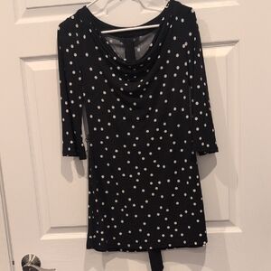 Black and White Polka Dot Dress Tunic